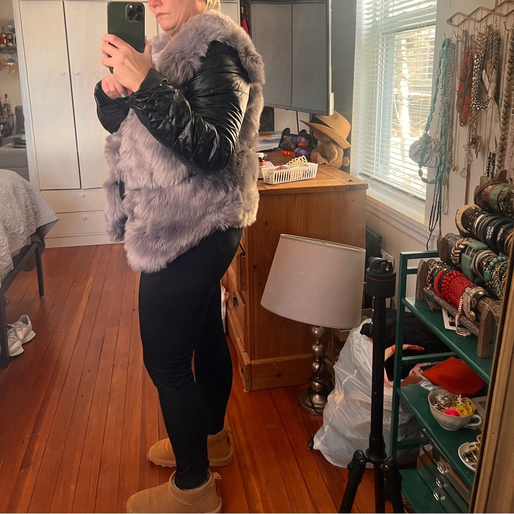 Faux fur coat